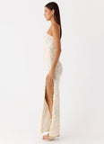 Minni Sequin Maxi Dress Ivory