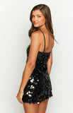 Radiant Black Sparkle Mini Dress