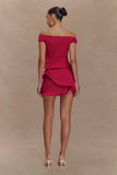 Haisley Off Shoulder Knit Top Raspberry
