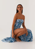Eden Strapless Maxi Dress Opulent Blue