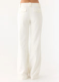Weiss Low Rise Suiting Pants White