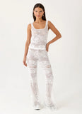 Bosten Low Rise Pants White