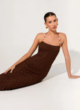 Promise Me Lace Maxi Dress Chocolate