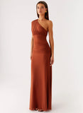 Glimmer Maxi Dress Rust