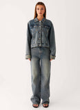 Back Again Oversized Denim Jacket Dirty Wash