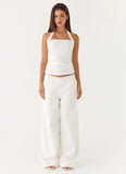 Seethal Halter Top White