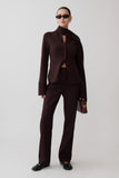 Lara Knit Cardigan With Scarf Chocolate