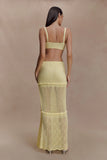 Coleene Pointelle Knit Top Lemon