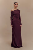 Avery Long Sleeve Maxi Dress Plum
