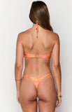 90 Swim Cove Orange Floral Bikini Top