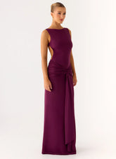 Fault Line Maxi Dress Plum