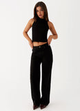Keanna Low Rise Denim Jeans Black