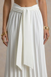 Eclipse Cream Pleated Wide Leg Trousers