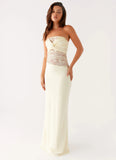 Sweet Energy Strapless Maxi Dress Yellow