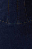 Amila Denim Cupped Maxi Dress Indigo Blue