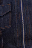 Cierra Cinched Jacket Top Washed Indigo Blue