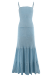 Finley Pointelle Knit Maxi Dress Cornflower Blue