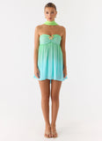Calantha Scarf Mini Dress Sea Ombre