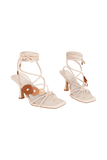 Ezekiel Strappy Sandal Heel Ivory