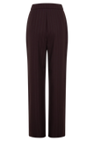 Agatha Straight Leg Suiting Pants Plum Pinstripe