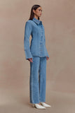 Janine High Waisted Straight Leg Jeans Classic Blue