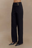 Lindie Straight Leg Suiting Pants Black