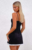 Seaton Black Polka Dot Mini Dress