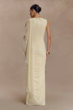 Amandine Ruched Slinky Maxi Dress Lemon