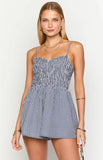 Heidi Navy Gingham Playsuit