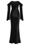 Giselle Off Shoulder Cowl Neck Maxi Dress Black