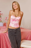 Angela Pink Floral Print Top