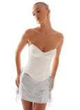 Radar Satin Corset Ivory