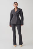 Marion Fit And Flare Pant Charcoal Shadow