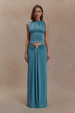 Erina Slinky Open Back Top Teal
