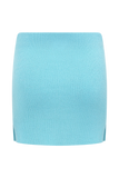 Esme Knit Mini Skirt Cyan Blue