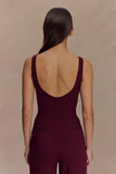 Natalya Ribbed Knit Cami Top Merlot