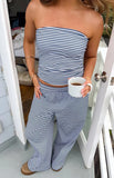 Flo Navy Stripe Wide Leg Pants