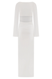 Vienna Slinky Cut Out Maxi Dress White
