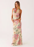 Soulful Low Rise Maxi Skirt Yellow Peony
