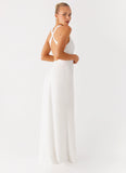 Desi Halterneck Maxi Dress White