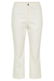 Mary Denim Capris White