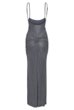 Roisin Diamante Maxi Dress Gunmetal