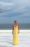 Braelyn Yellow Strapless Maxi Dress