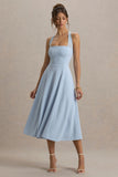 Auburn Powder Blue Halter Neck Midi Dress