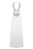 Carolyn Linen Bubble Maxi Dress White