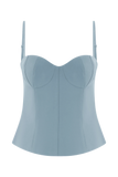 Jaime Spaghetti Strap Suiting Top Ocean Blue