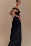 Coco Dropped Waist Maxi Dress Black