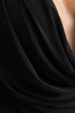 Catriona Black Plunge Neck Jumpsuit