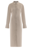 Dorian Fitted Shirt Midi Dress Wheat Marle