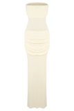 Elora Strapless Knit Maxi Dress Ivory